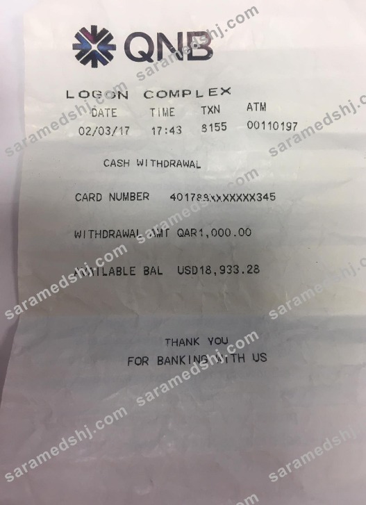 QNB bank payment check